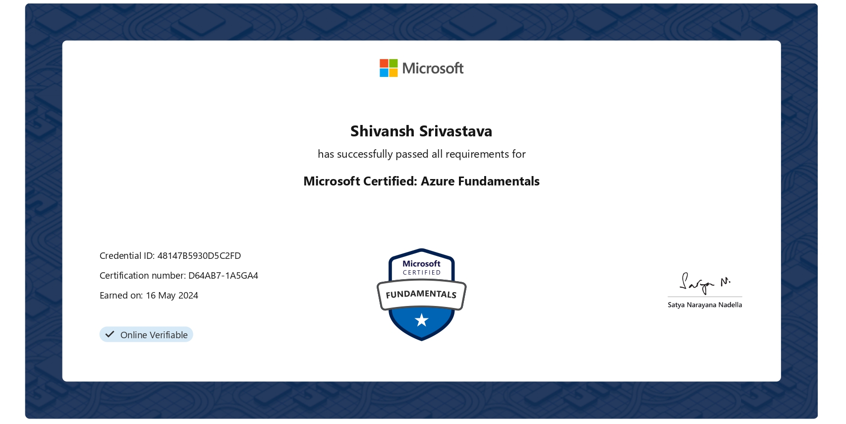 Azure C# Certificate